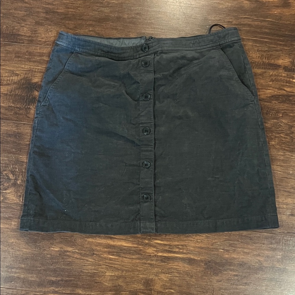 J. Crew Charcoal Button-Down Mini Skirt